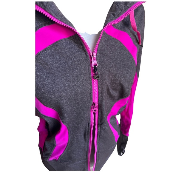 Lululemon Hot Pink and Grey Zip Jacket Size 6 - Picture 4 of 5